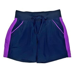 NWOT Tek Gear Blue Purple Athletic Running Workout Gym Pull On Shorts Women’s XS